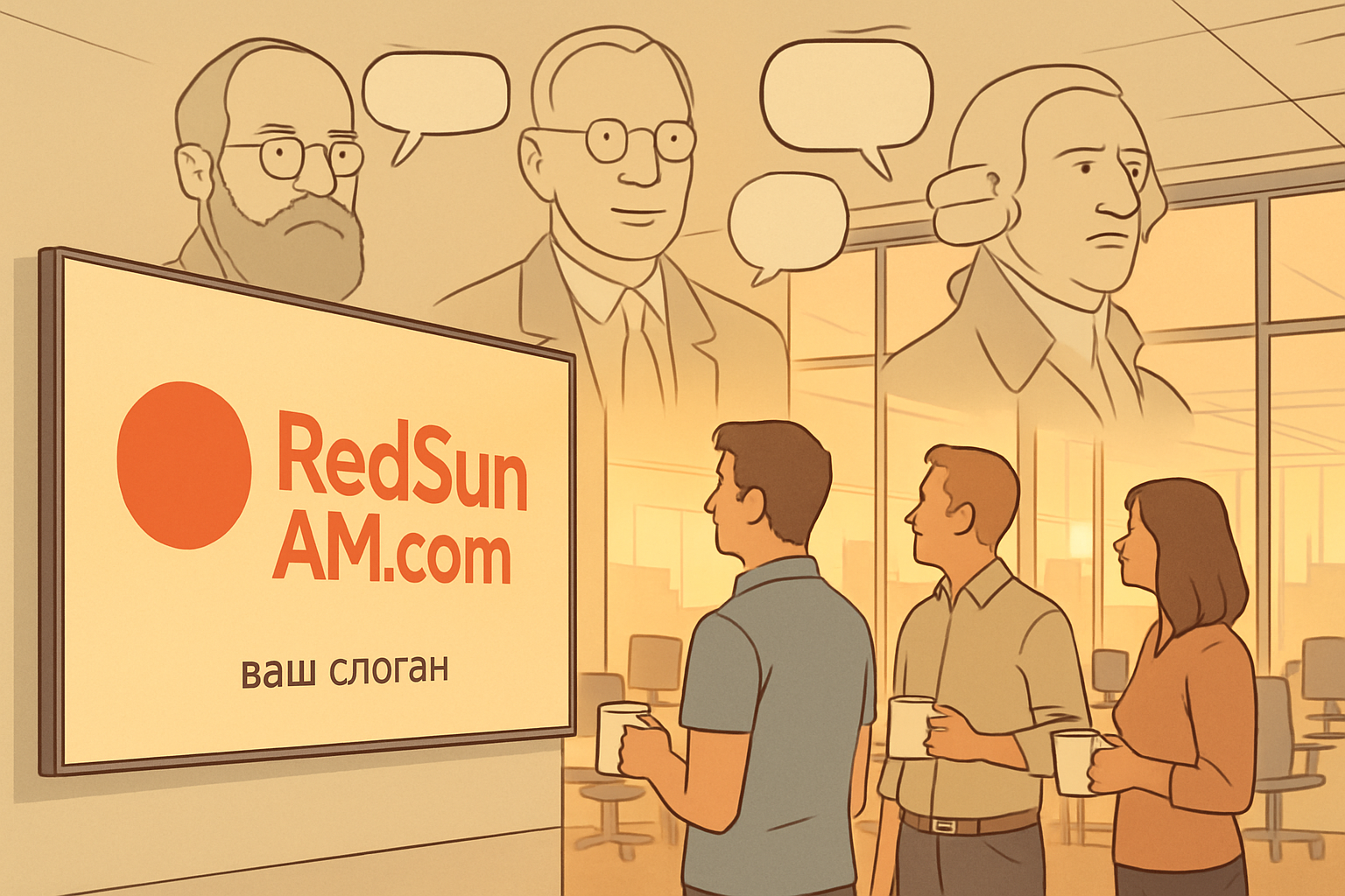 Офис на рассвете