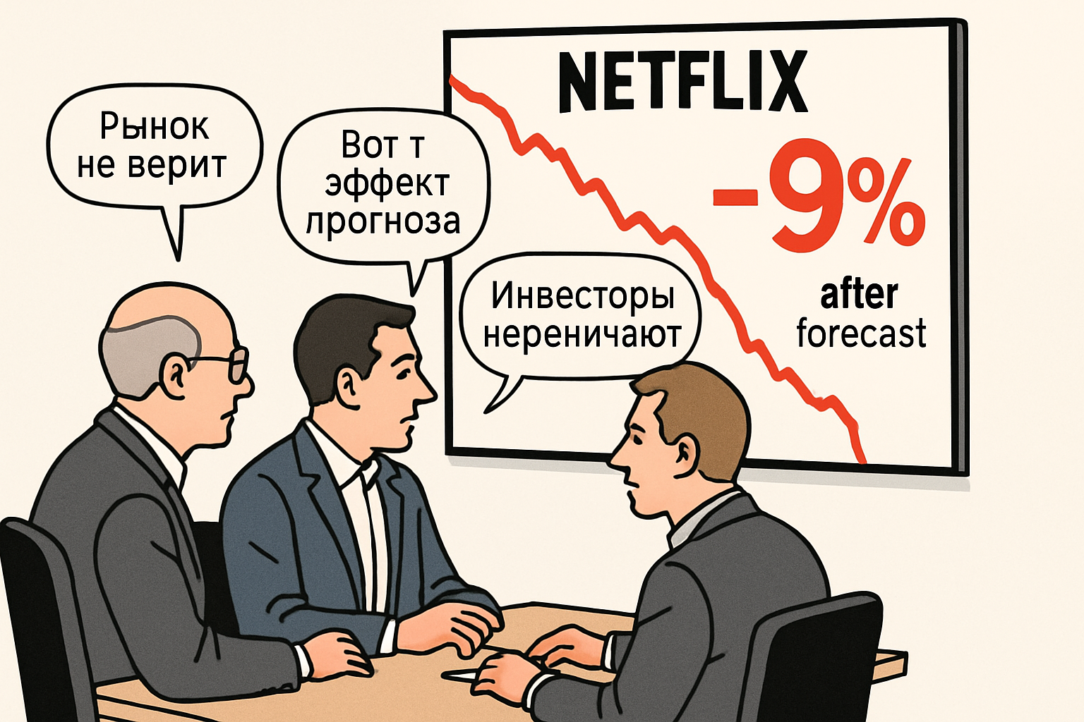 Панель 1: Курс вниз на послеторгах